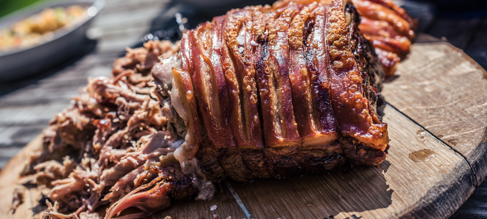 Slow cooked pulled pork and Merlot-blend