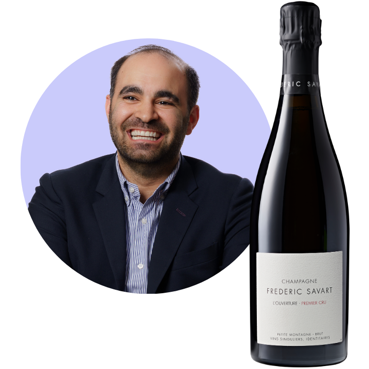 Aarash Ghatineh, CRO - Cult Wines - Frederic Savart L'Ouverture Blanc de Noirs Premier Cru Brut NV