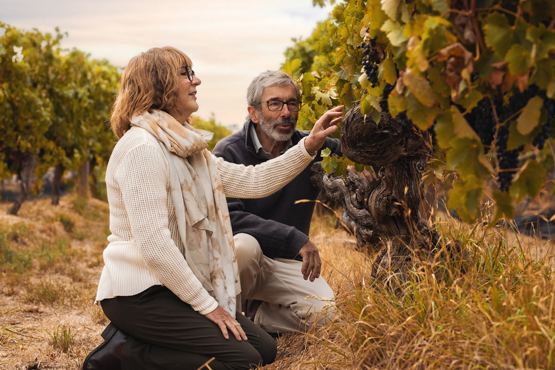 Prue &amp;amp;amp; Stephen Henschke at Hill of Grace Vineyard
